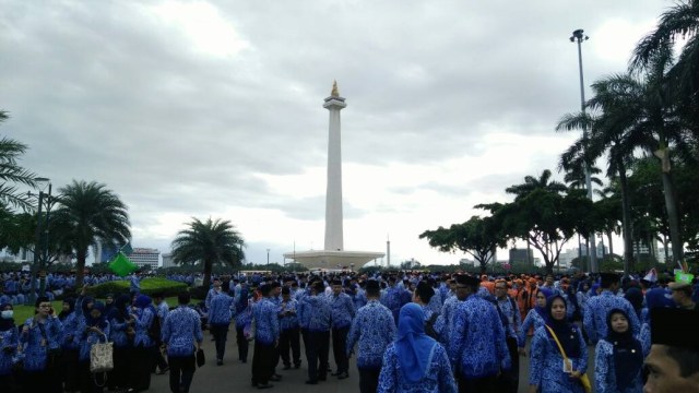 Upacara Hari Lahir Pancasila di Monas (Foto: Aditia Noviansyah/kumparan)