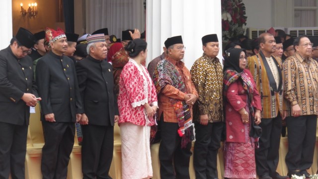 Pejabat tinggi negara upacara Hari Lahir Pancasila (Foto: Yudhistira Amran Saleh/kumparan)