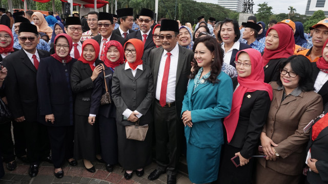 Djarot dalam upacara hari lahir Pancasila. (Foto: Aditia Noviansyah/kumparan)