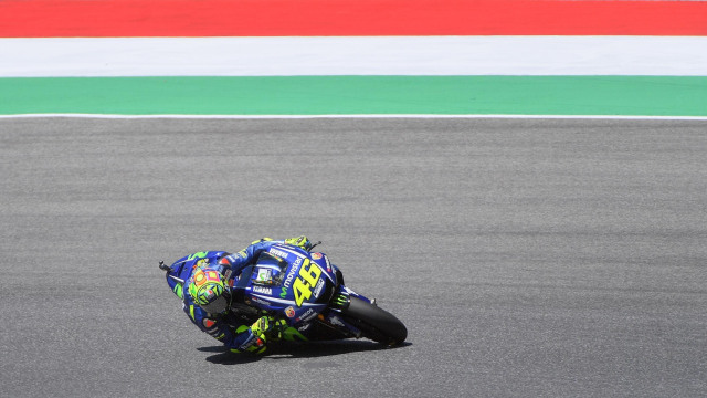 Rossi saat latihan bebas GP Italia. (Foto: Luca Zennaro/ANSA)