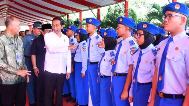 Jokowi di peresmian SMAN Taruna Nala Malang (Foto: Dok. Biro Pers Setpres/Laily Rachev)