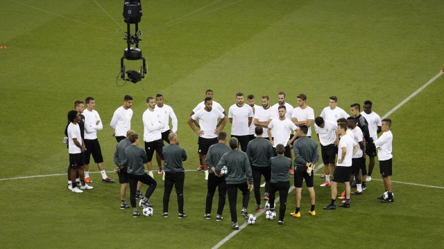 Latihan Juventus jelang final Liga Champions. (Foto: REUTERS/Phil Noble Livepic)