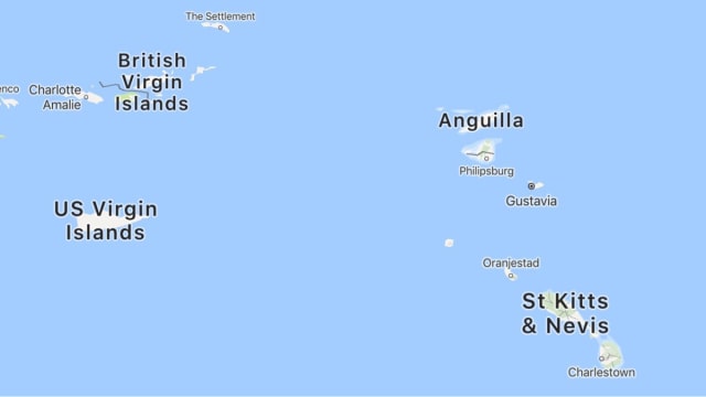 Letak negara St Kitts and Nevis. (Foto: Google Maps)