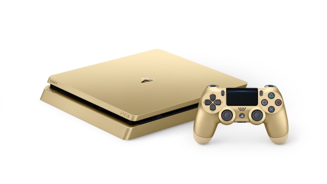 PlayStation 4 Slim edisi warna emas. (Foto: Sony PlayStation)