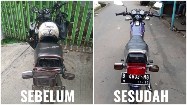 Sebelum dan sesudah Gojek RX King (Foto: Dok. Marali)