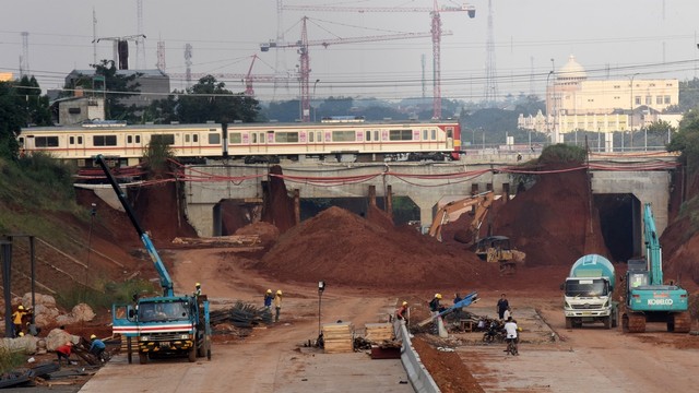 Proyek Tol Cijago Foto: ANTARA FOTO/Indrianto Eko Suwarso