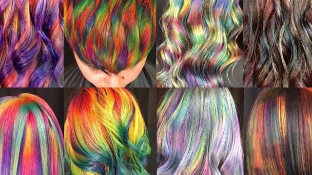 Tren rambut pelangi dengan efek hologram (Foto: Instagram/uggoff)
