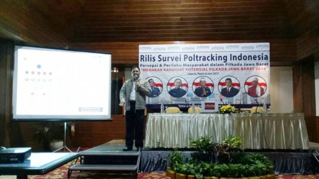 Rilis survei Poltracking Indonesia (Foto: Wandha Nur/kumparan)