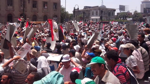 Gelombang protes di Mesir. (Foto: Facebook Ikhwanul Muslimin )