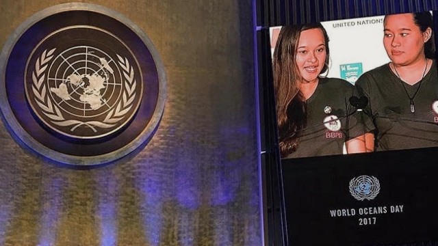 Melati dan Isabel Wijsen di PBB (Foto: Instagram: @byebyeplasticbag)