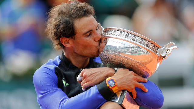 Nadal rengkuh La Decima Prancis Terbuka. (Foto: Benoit Tessier/Reuters )