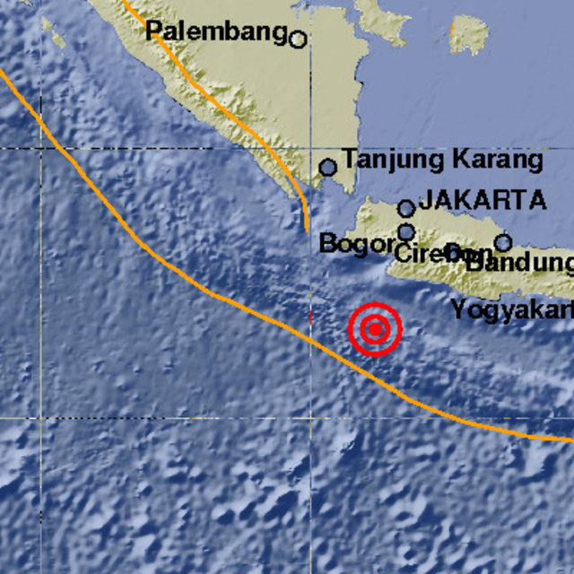 Pusat gempa di Sukabumi. (Foto: Dok. BMKG)