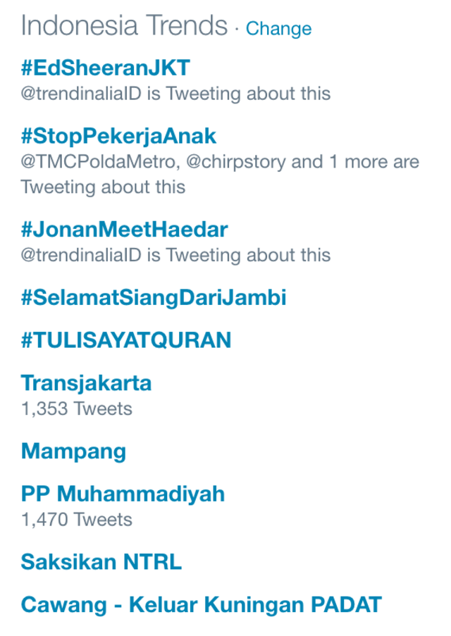 Trending Topic Mampang (Foto: Twitter)