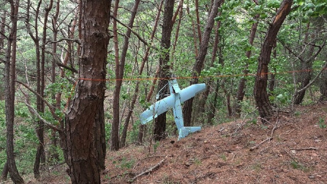 Drone Korut terjatuh di Korsel Foto: South Korean Defense Ministry via AP