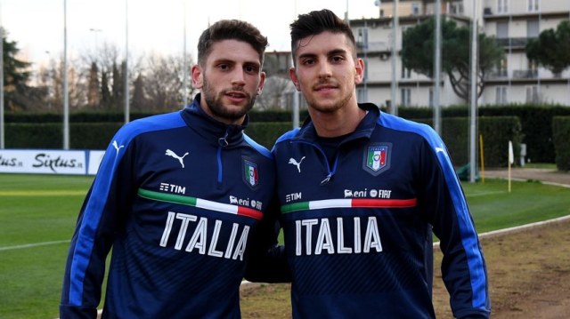 Domenico Berardi (kiri) & Lorenzo Pellegrini. (Foto: US Sassuolo Calcio)