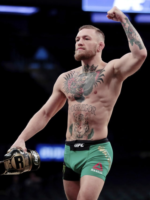 McGregor, southpaw tertangguh di UFC. Foto: AP Photo/Julio Cortez