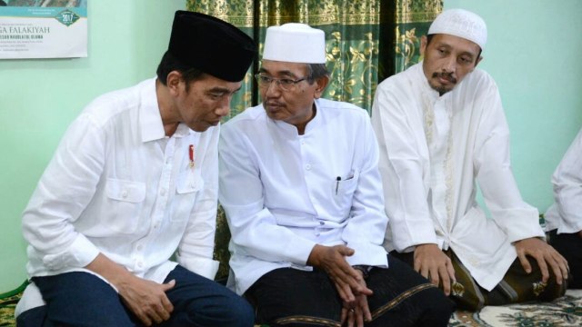 Jokowi kunjungi Pesantren Al Ihya Ulumudin. (Foto: Kris/Biro Pers Setpres)