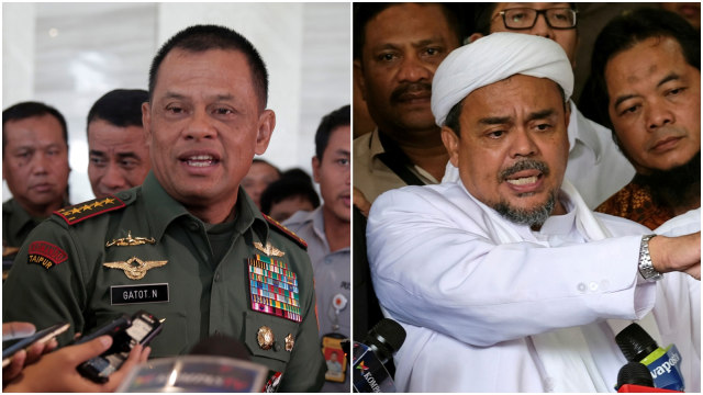Gatot Nurmantyo dan Habib Rizieq (Foto: Beawiharta/Reuters)
