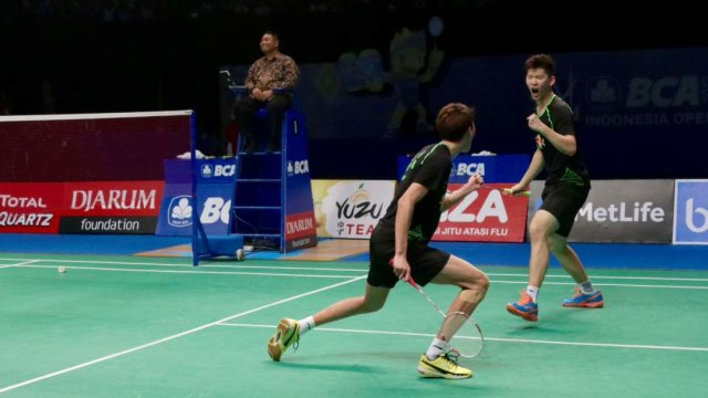 Ekspresi girang Li Junhui/Liu Yuchen. (Foto: Fanny Kusumawardhani/kumparan)