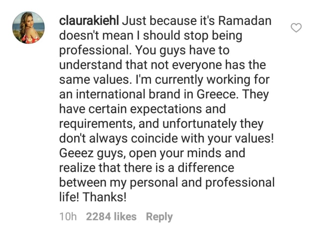 Screenshot komentar Cinta Laura (Foto: Instagram @claurakiehl)