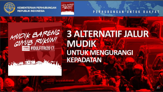 3 Alternatif jalur mudik (Foto: Dok. Kemenhub)