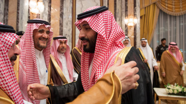 Mohammed bin Salman dan anggota Kerajaan Saudi. (Foto: Reuters)