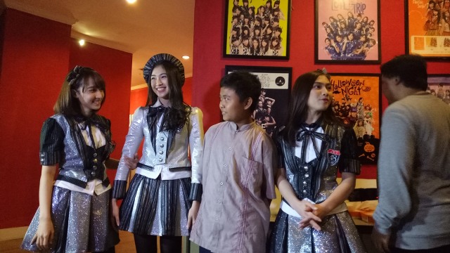 Melody, Ayana, dan Shanj JKT48 di acara bukber (Foto: Prabarini Kartika/kumparan)