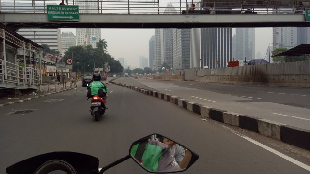 Kawasan sekitar Sudirman-Thamrin pada Jumat (23/6) (Foto: Nadia Jovita/kumparan)