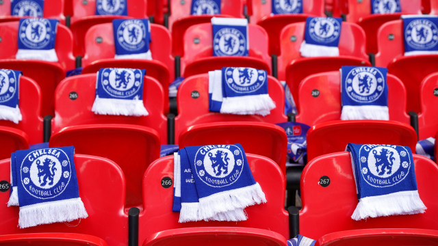 Syal Chelsea di Wembley. (Foto: Reuters/John Sibley)