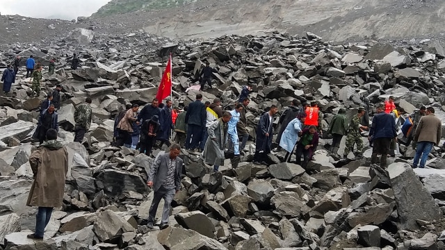 Ilustrasi tanah longsor di China Foto: REUTERS/Stringer