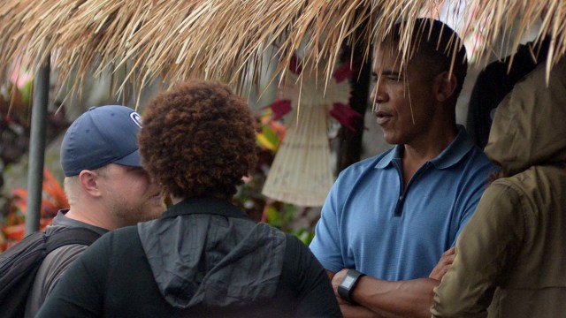 Obama di Jatiluwih. (Foto: Wira Suryantala/Antara)