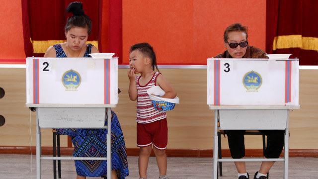 Pemilu di Mongolia (Foto: REUTERS/B. Rentsendorj)