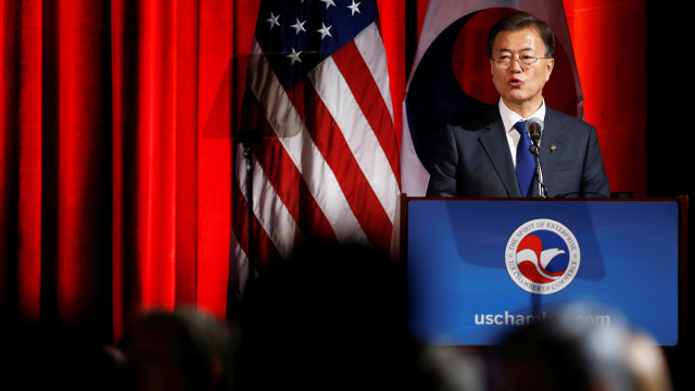 Presiden Korea Selatan Moon Jae-in (Foto: REUTERS/Joshua Roberts)