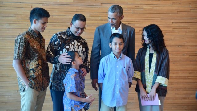 Keluarga Anies Baswedan bertemu Obama. (Foto: Anies-Sandi Media Center)