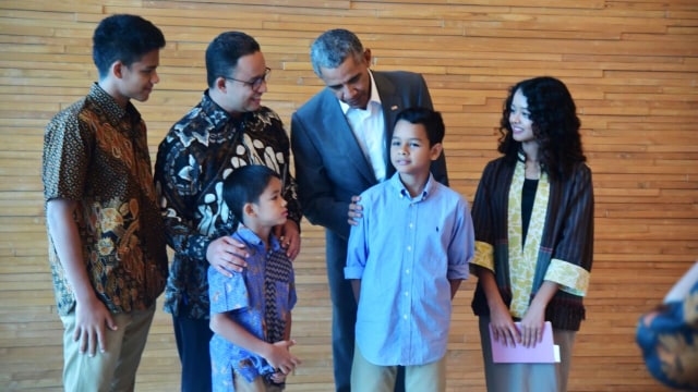Keluarga Anies Baswedan bertemu Obama. (Foto: Anies-Sandi Media Center)