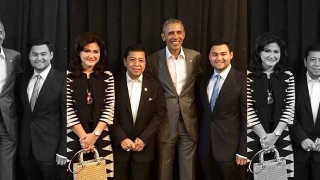 Setya Novanto berfoto bersama Obama. (Foto: Instagram @dpr_ri)