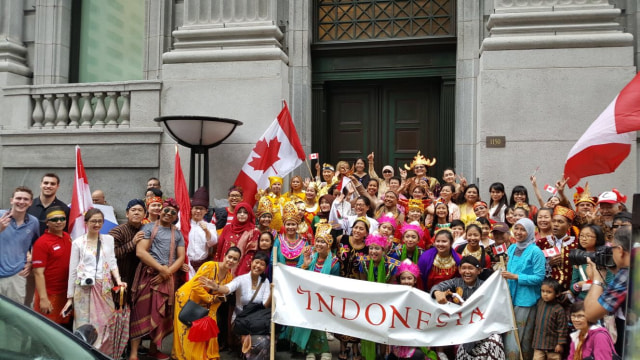 Masyarakat Indonesia Meriahkan Hari Kemerdekaan Kanada ke-150 di Montréal