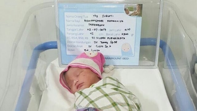 Nama bayi yang lahir di bus di Tol Cipali. (Foto: Instagram: tmcpoldametro)