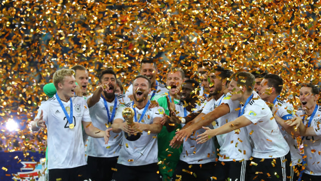 Jerman juara Piala Konfederasi. (Foto: Reuters/Kai Pfaffenbach)