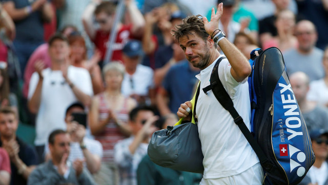 Wawrinka harus tersingkir di babak pertama. (Foto: REUTERS/Andrew Couldridge)