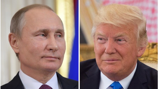 Menyambut pertemuan pertama Putin dan Trump. (Foto: Reuters)