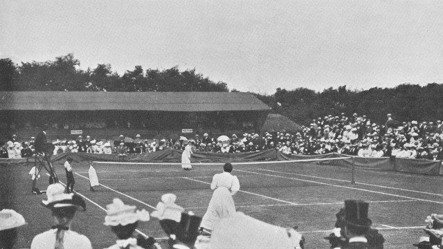 Laga final tunggal putri Wimbledon 1901. (Foto: Wikimedia Commons)