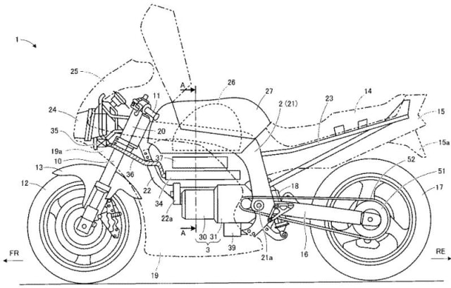 Motor listrik Suzuki (Foto: Dokumen Paten Suzuki)