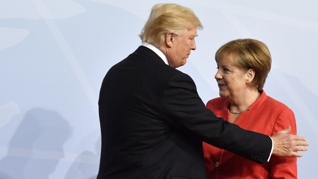 Donald Trump dan Angela Merkel Foto: John MacDougall/Pool Photo via AP