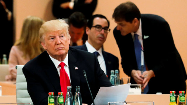 Donald Trump saat menghadiri KTT G20 di Hamburg (Foto: REUTERS/Markus Schreiber)