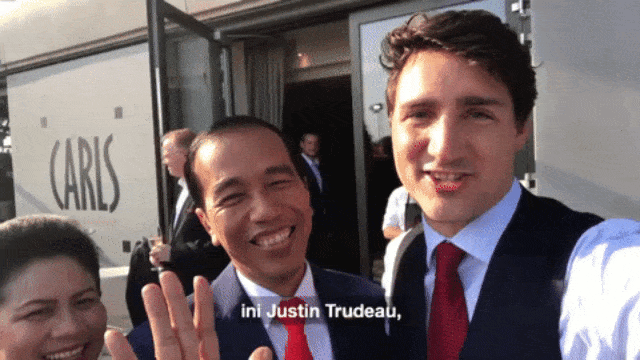 Jokowi dan Trudeau (Foto: Youtube/Presiden Joko Widodo)