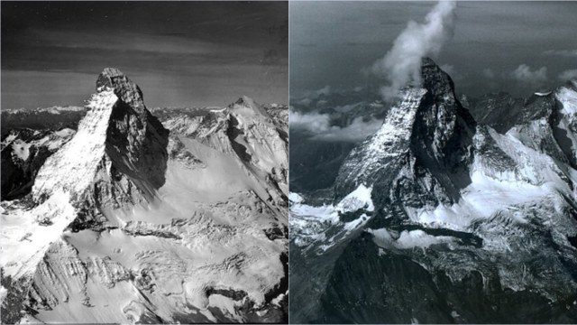 Salju di Gunung Matterhorn Swiss 1960-2005 (Foto: Dok. Nasa)