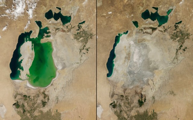 Laut Aral Asia Tengah 2000-2014. (Foto: Dok. Nasa)
