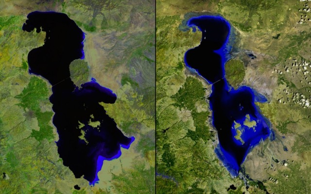 Danau Urmia 2000 - 2013 (Foto: Dok. Nasa)