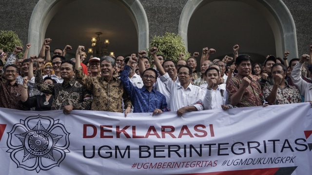 UGM Berintegritas tolak Pansus Angket KPK (Foto: Hendra Nurdiyansyah/ANTARA)